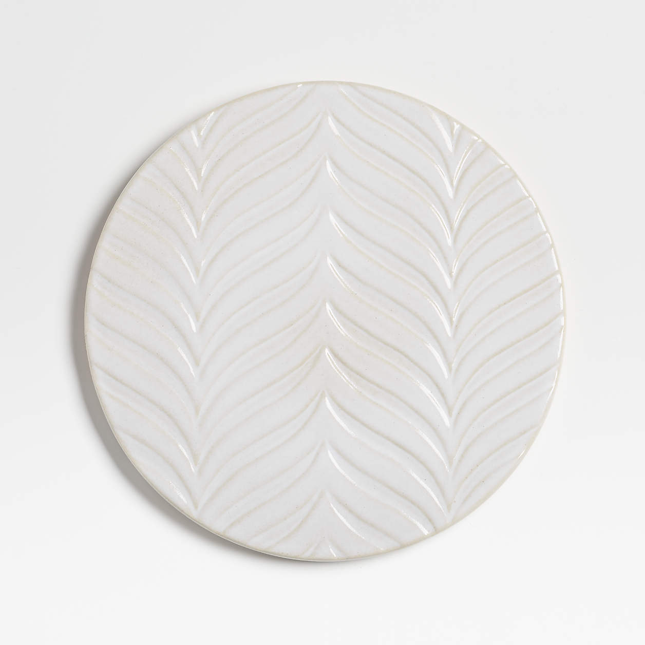 Fern Mid-Century Modern White Ceramic Trivet + Reviews | Crate & Barrel