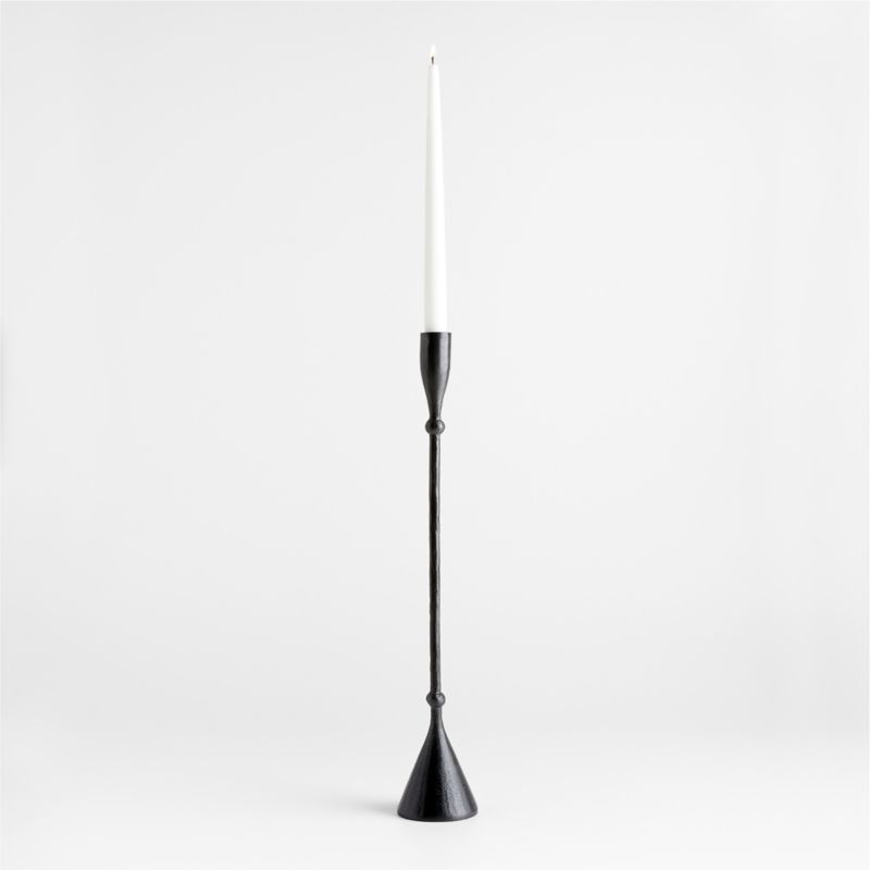 Ferric Large Black Metal Taper Candle Holder - image 0 of 6