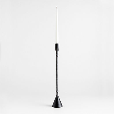 View Ferric Large Black Metal Taper Candle Holder details