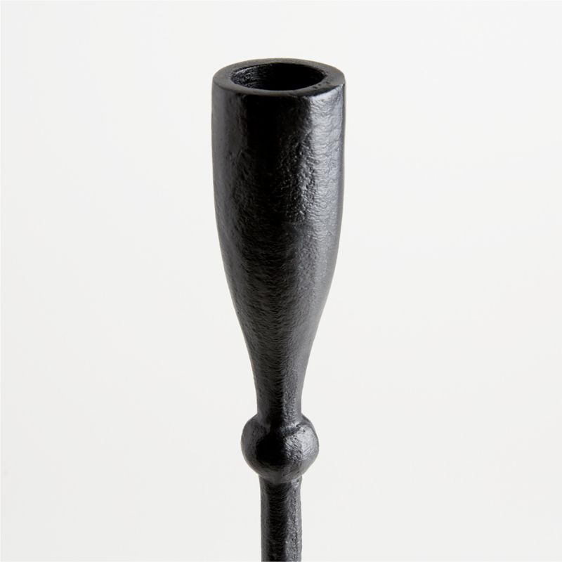 Ferric Black Metal Taper Candle Holder