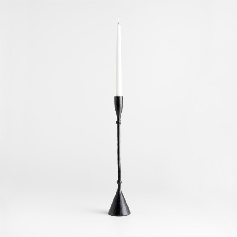 Ferric Medium Black Metal Taper Candle Holder - image 0 of 6