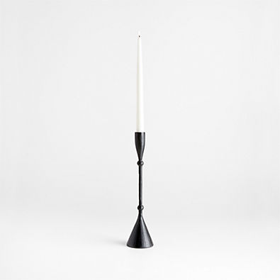 View Ferric Small Black Metal Taper Candle Holder details