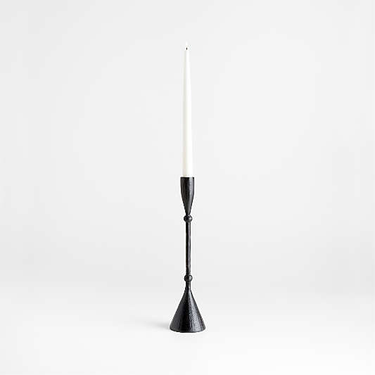 Ferric Small Black Metal Taper Candle Holder