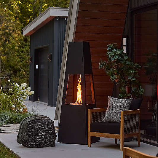 Ferro Metal Chiminea Fire Pit 70.5"