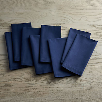 View Fete Navy Blue Cloth Napkins, Set of 8 details