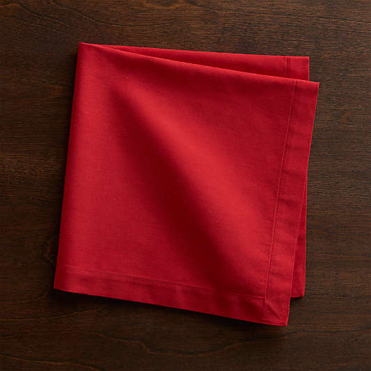 Fete Cherry Red Cloth Napkins, Set of 8