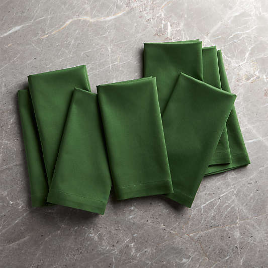 Fete Dark Green Cotton Napkin, Set of 8