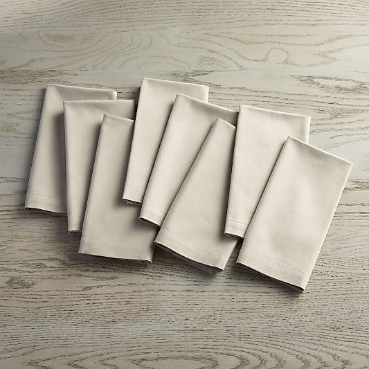 Fete Dove Grey Cloth Napkins, Set of 8