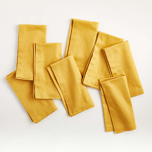 Fete Goldenrod Cloth Napkins, Set of 8