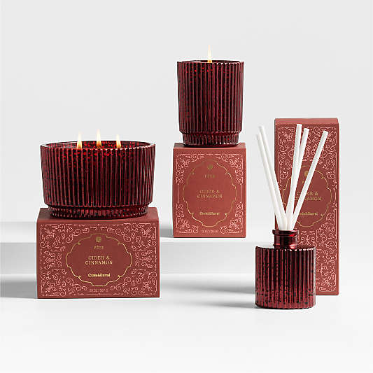 Fete Red Orange Cinnamon Holiday 1-Wick Scented Candle