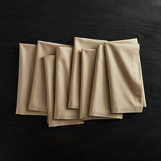 Fete Sand Cotton Napkins, Set of 8