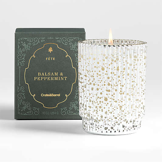 Fete Silver Balsam and Peppermint Holiday 1-Wick Scented Candle
