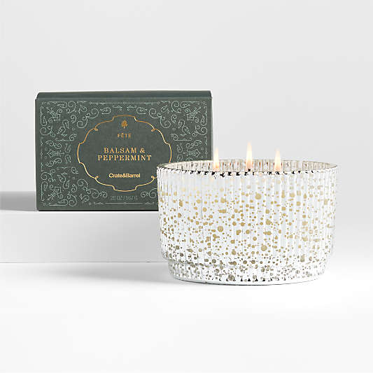 Fete Silver Alpine Holiday 3-Wick Scented Candle