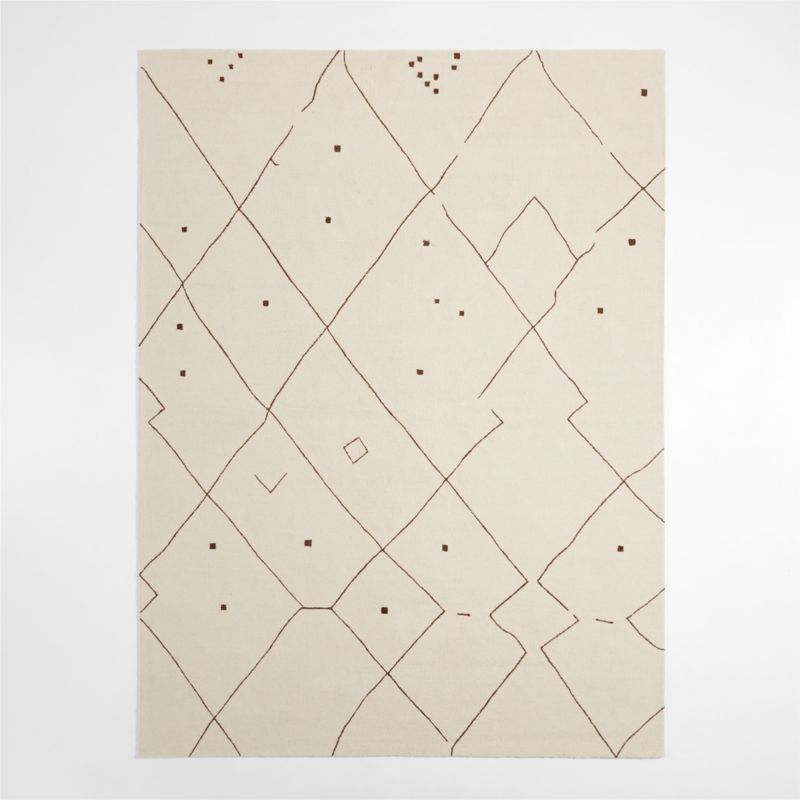 Fez Performance Hand-Tufted Sand Brown Area Rug 6'x9' | Crate & Barrel