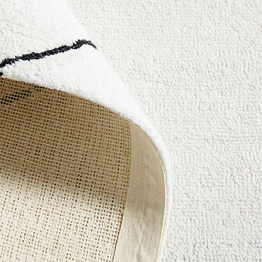 Fez Hand-Tufted White Rug Swatch 12"x18"