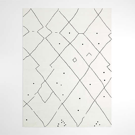 Fez Performance Hand-Tufted White Area Rug 6'x9'