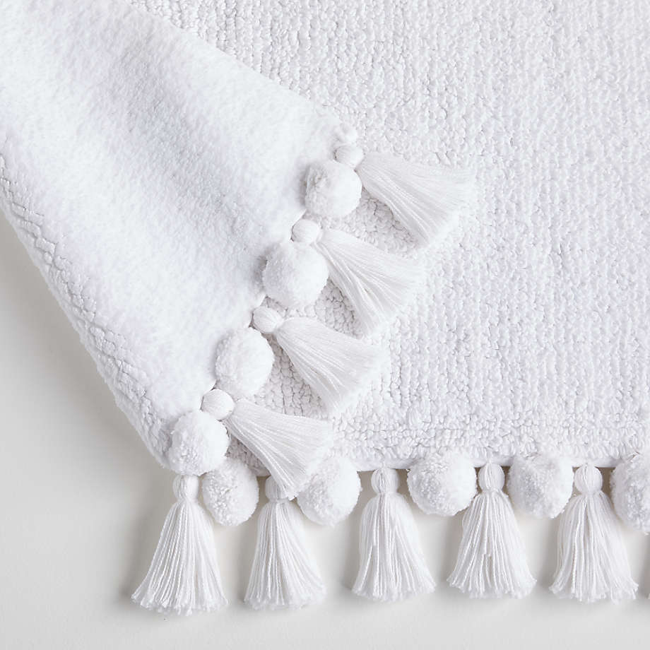 Raffee Fluffy Cotton Bath Mats | Crate & Barrel