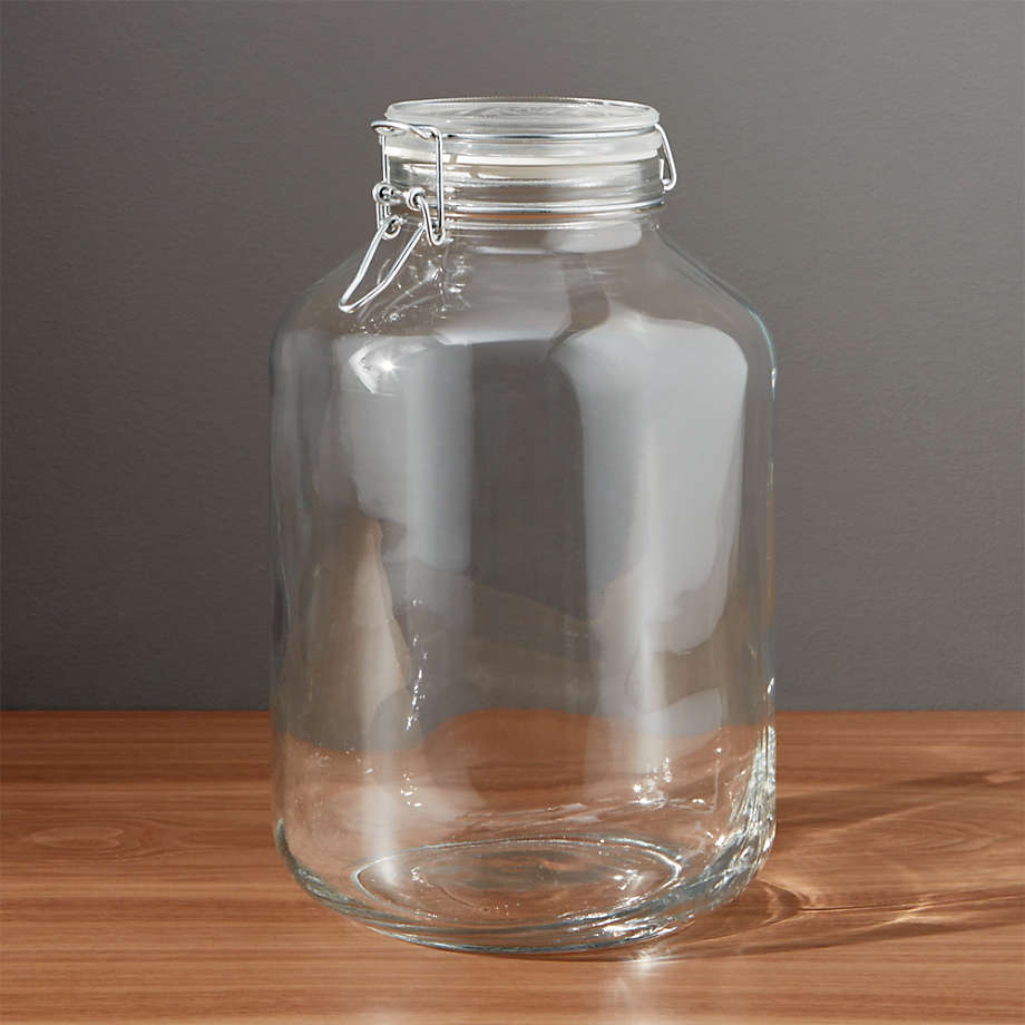 Steelite 19 oz Clear Glass Fido Jar With Clamp Lid