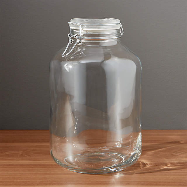Pfaltzgraff Glass Jar With Metal Clamp, 4-Count