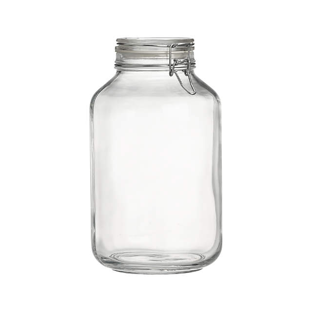 Pfaltzgraff Glass Jar With Metal Clamp, 4-Count