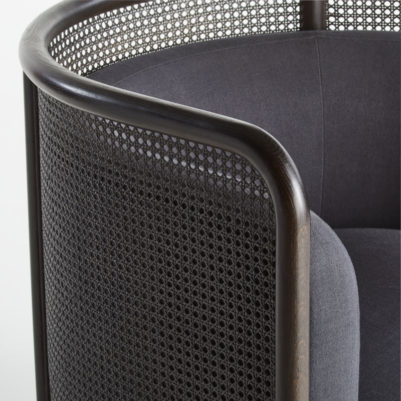 Fields Cane Back Charcoal Accent Chair - image 7 of 10