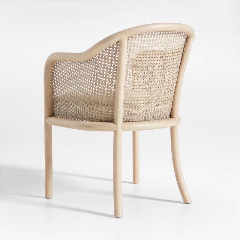 Fields Whitewash Wood and Cane Dining Arm Chair by Leanne Ford - image 7 of 9