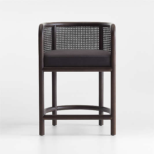 Fields Charcoal Cane Counter Stool by Leanne Ford