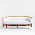 View Fields Cane Settee with White Cushion by Leanne Ford - image 1 of 8