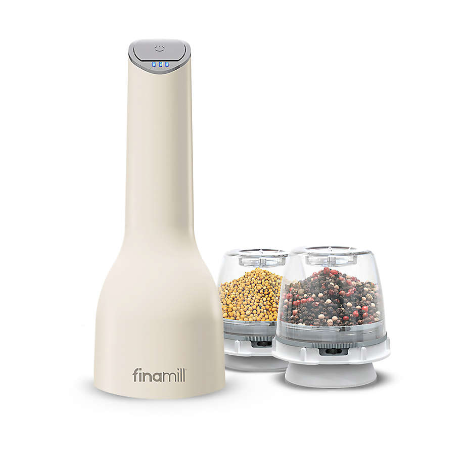 FinaMill Cream Rechargeable Spice Grinder and Tray + Reviews, Crate &  Barrel Canada