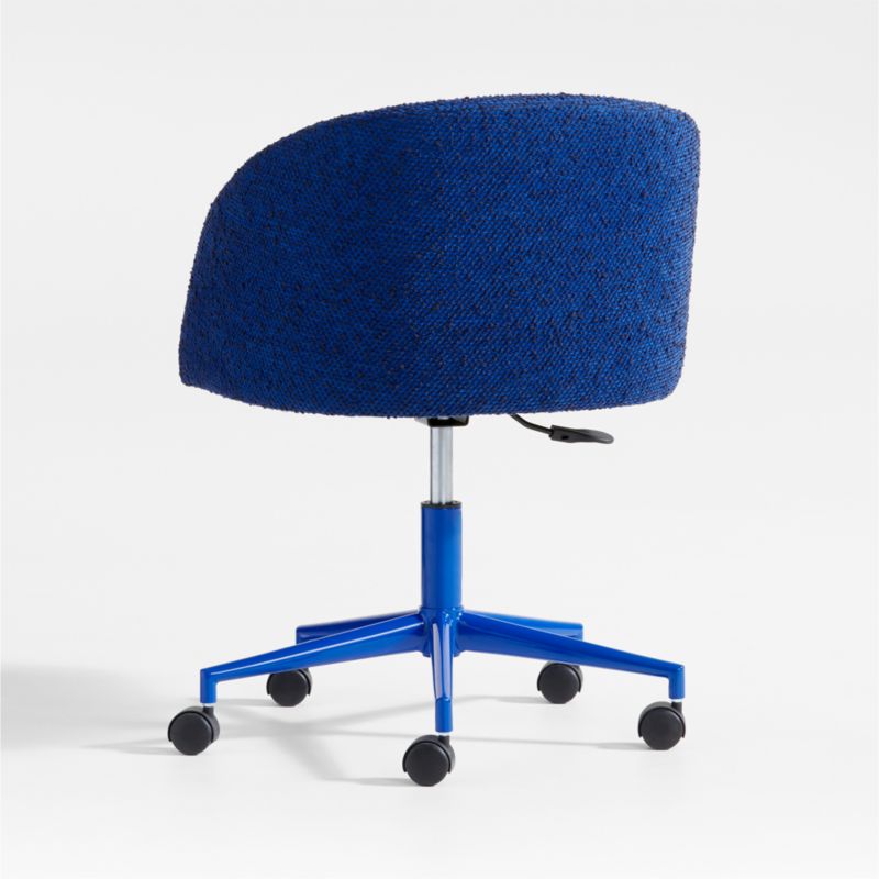 Finch Cobalt Blue Boucle Kids Desk Chair with Blue Base - image 5 of 7