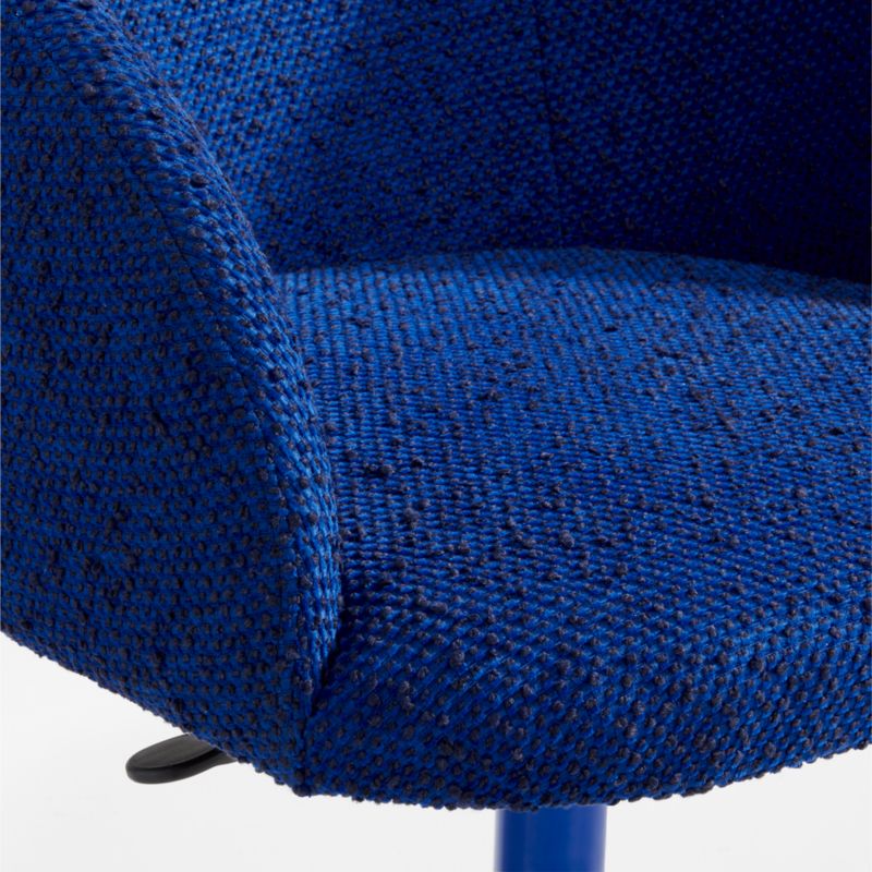 Finch Cobalt Blue Boucle Kids Desk Chair with Blue Base - image 6 of 7