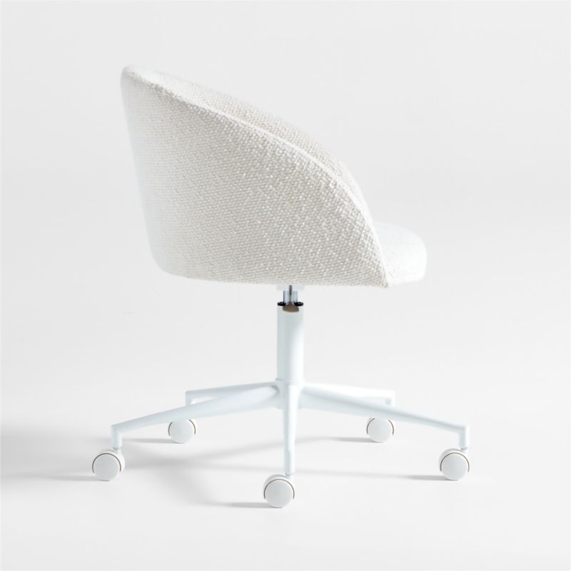 Finch Cream Boucle Kids Desk Chair with White Base - image 16 of 22