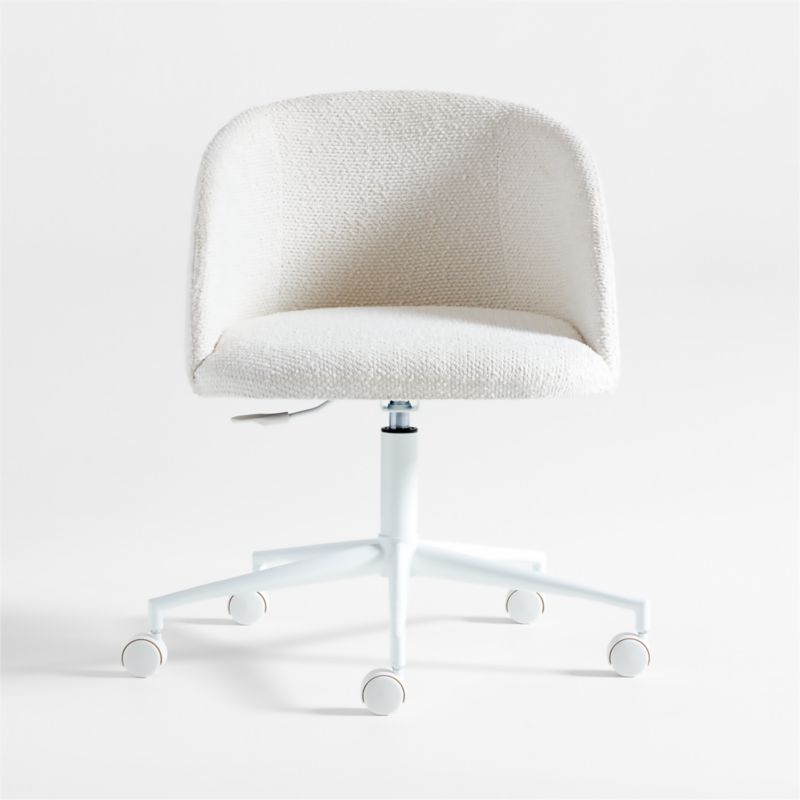 Finch Cream Boucle Kids Desk Chair with White Base - image 17 of 22