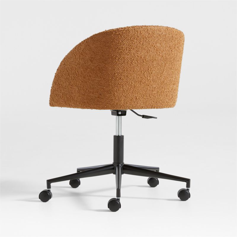 Finch Maple Brown Boucle Kids Desk Chair with Black Base - image 7 of 10