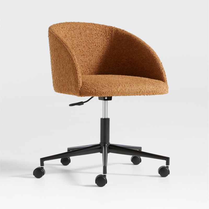 Finch Maple Brown Boucle Kids Desk Chair with Black Base - image 0 of 10