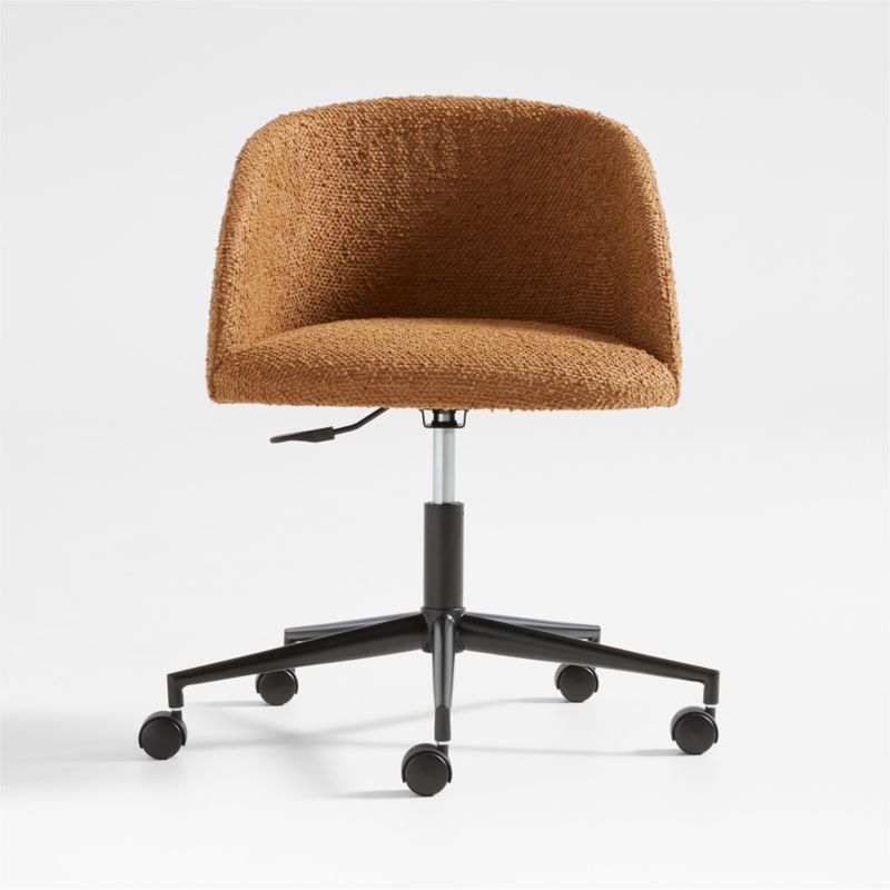 Finch Maple Brown Boucle Kids Desk Chair with Black Base - image 5 of 10