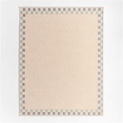 Finish Line Smoke Blue Kids Area Rug 5'x8'