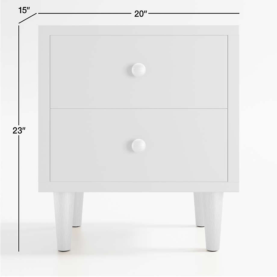 View Set of 2 Finn Sage Green Wood 2-Drawer Kids Nightstand - image 2 of 13