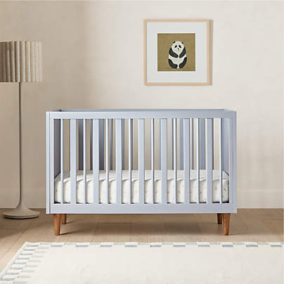 Finn Blue Wood Convertible Crib