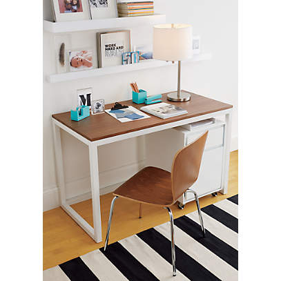 pilsen salt desk with walnut top