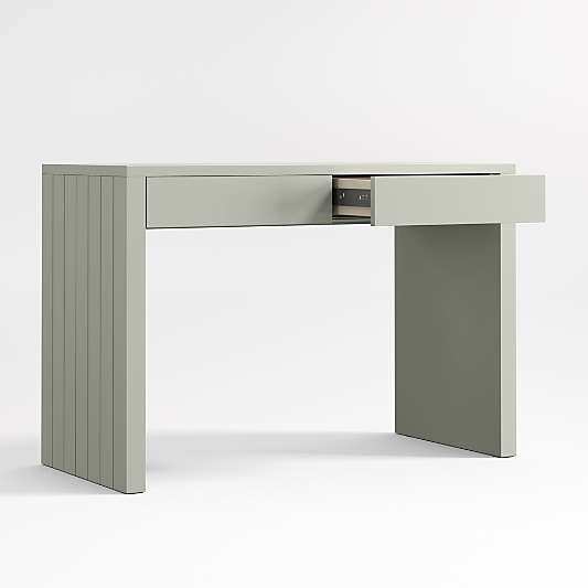 Finn 44" Sage Green Wood 2-Drawer Kids Desk