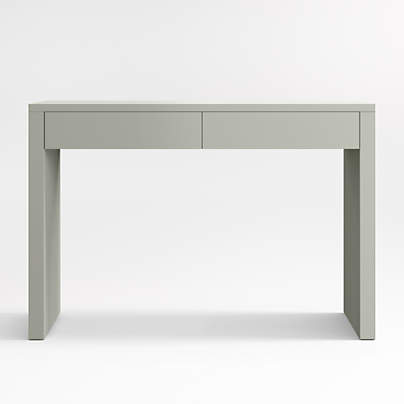 Finn 44" Sage Green Wood 2-Drawer Kids Desk