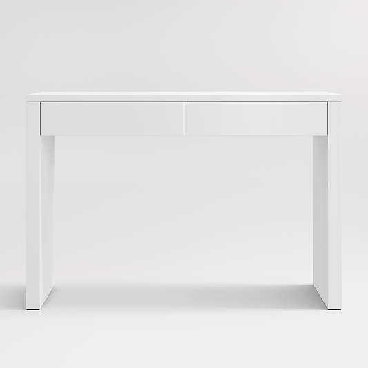Finn 44" White Wood 2-Drawer Kids Desk