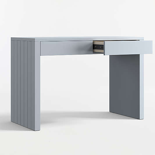 Finn Mist Blue Wood 2-Drawer Kids Desk