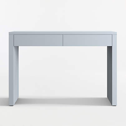 Finn Mist Blue Wood 2-Drawer Kids Desk