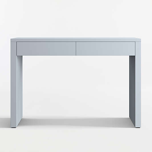 Finn 44" Mist Blue Wood 2-Drawer Kids Desk