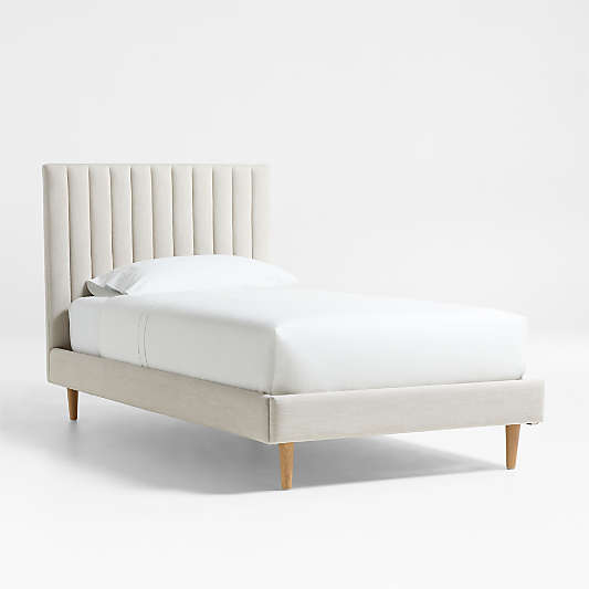 Finn Natural Upholstered Kids Full Bed