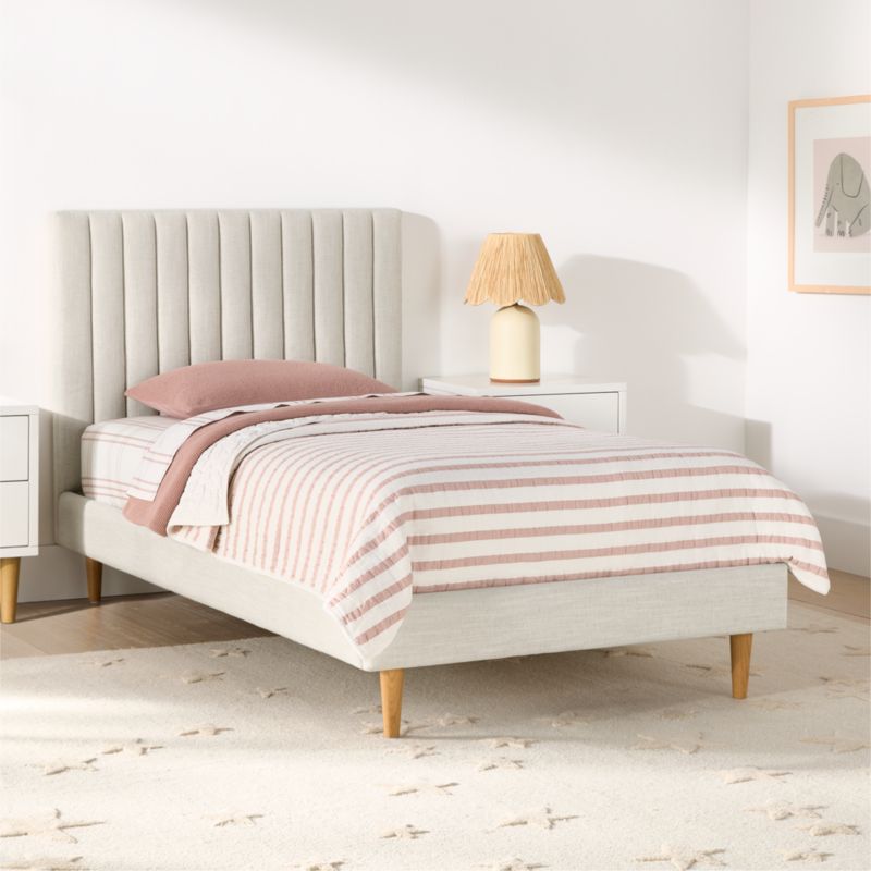 Finn Natural Upholstered Kids Full Bed - image 3 of 12