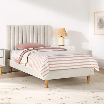 Finn Natural Upholstered Kids Twin Bed
