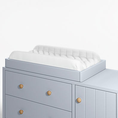 View Finn Mist Blue Wood Changing Table Topper details